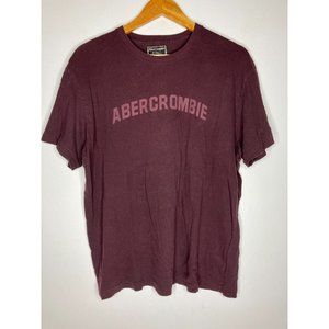 Vintage Abercrombie & Fitch Men's XL Burgundy Maroon T-Shirt READ